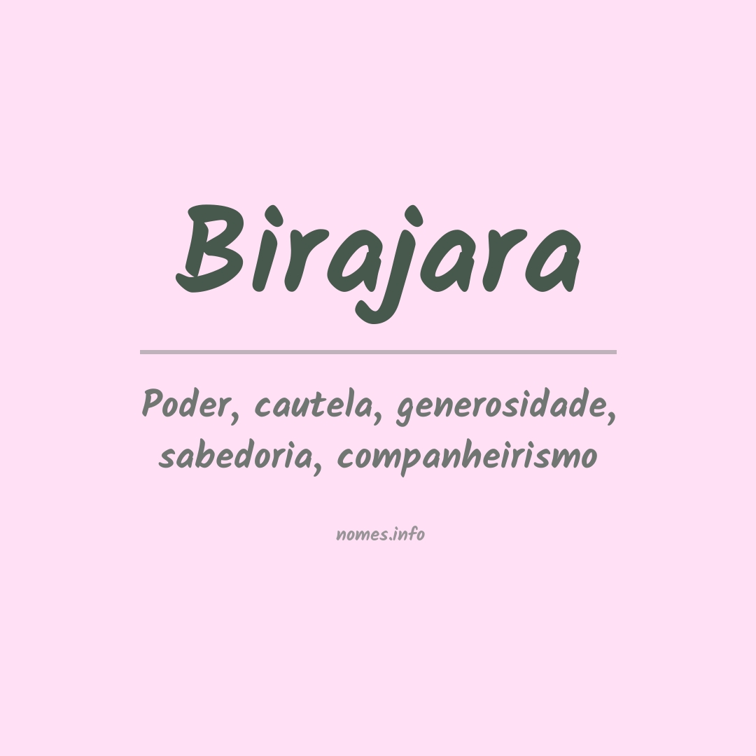 Significado do nome Birajara Significado do nome Birajara