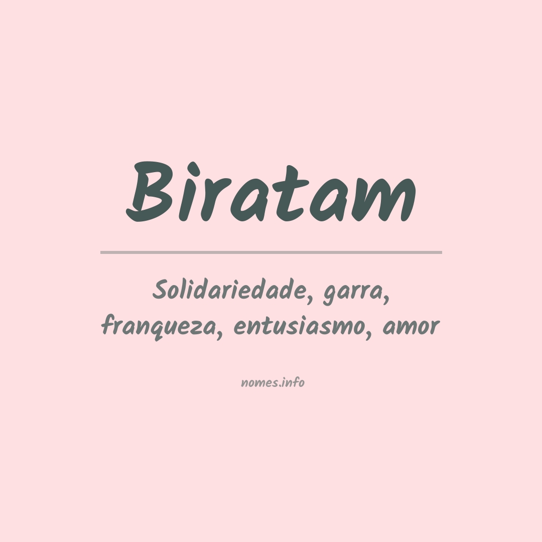 Significado do nome Biratam