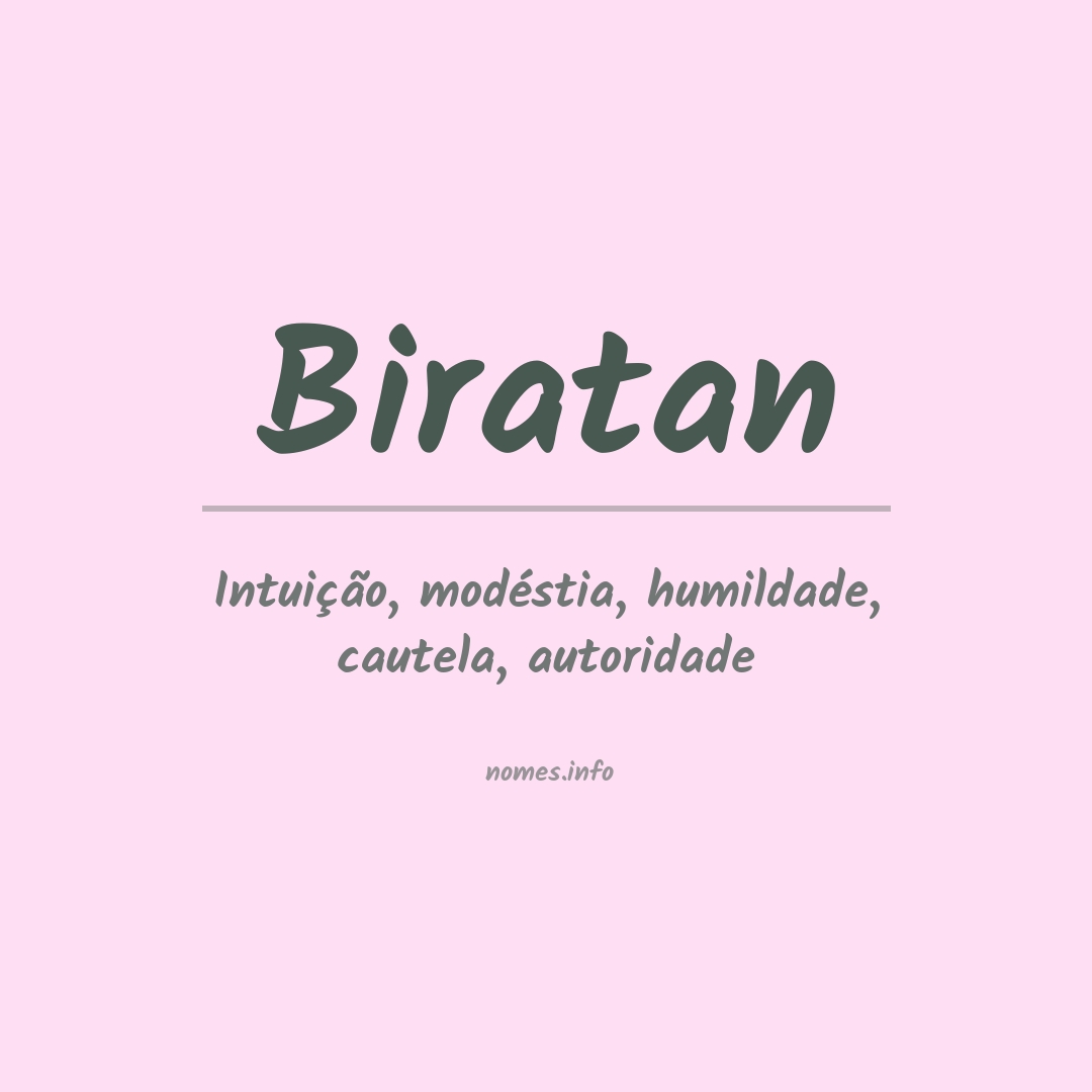 Significado do nome Biratan