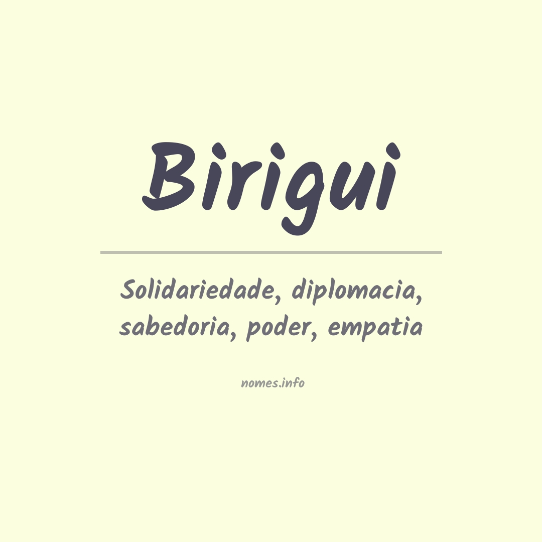 Significado do nome Birigui