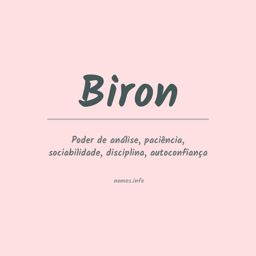 Significado do nome Biron