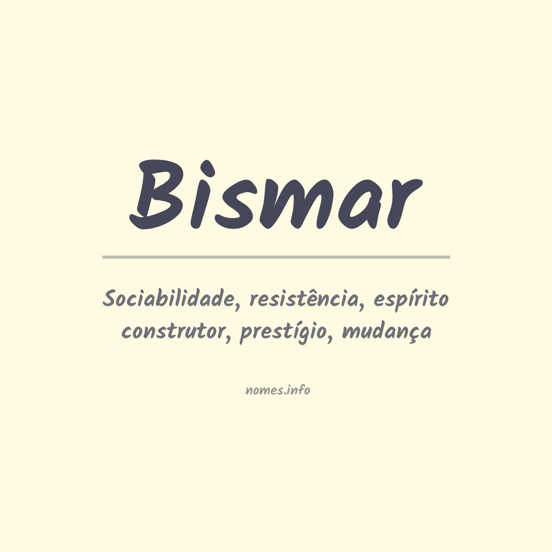 Significado do nome Bismar