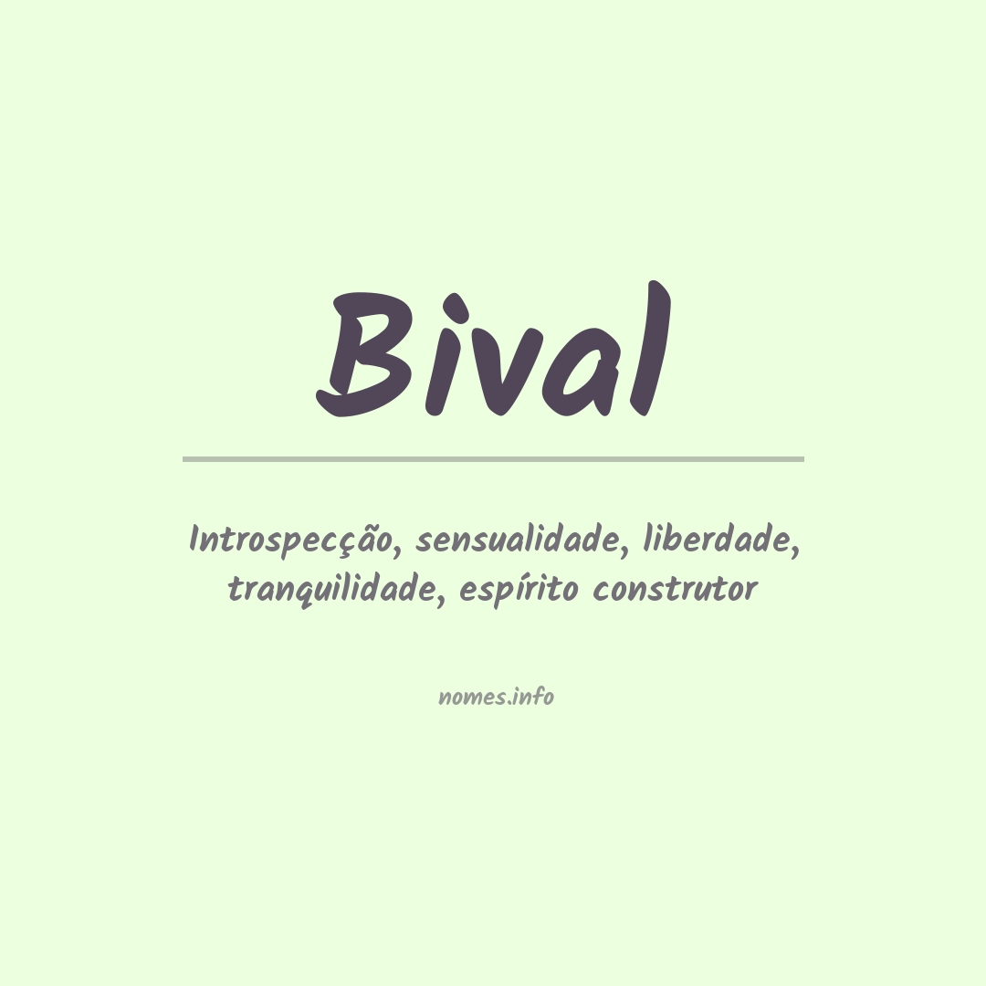 Significado do nome Bival