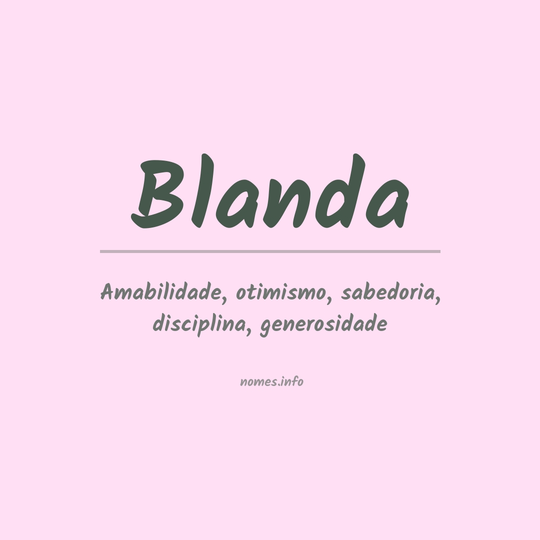 Significado do nome Blanda