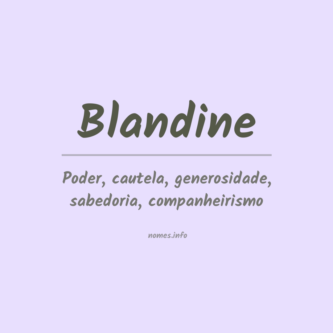 Significado do nome Blandine