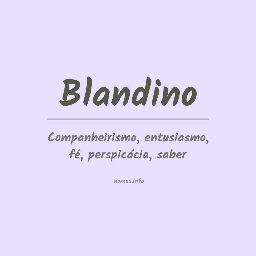 Significado do nome Blandino