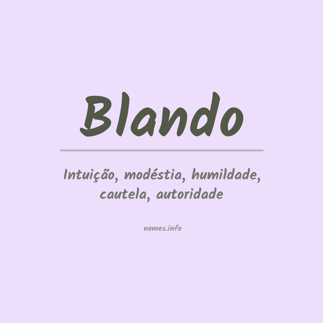 Significado do nome Blando
