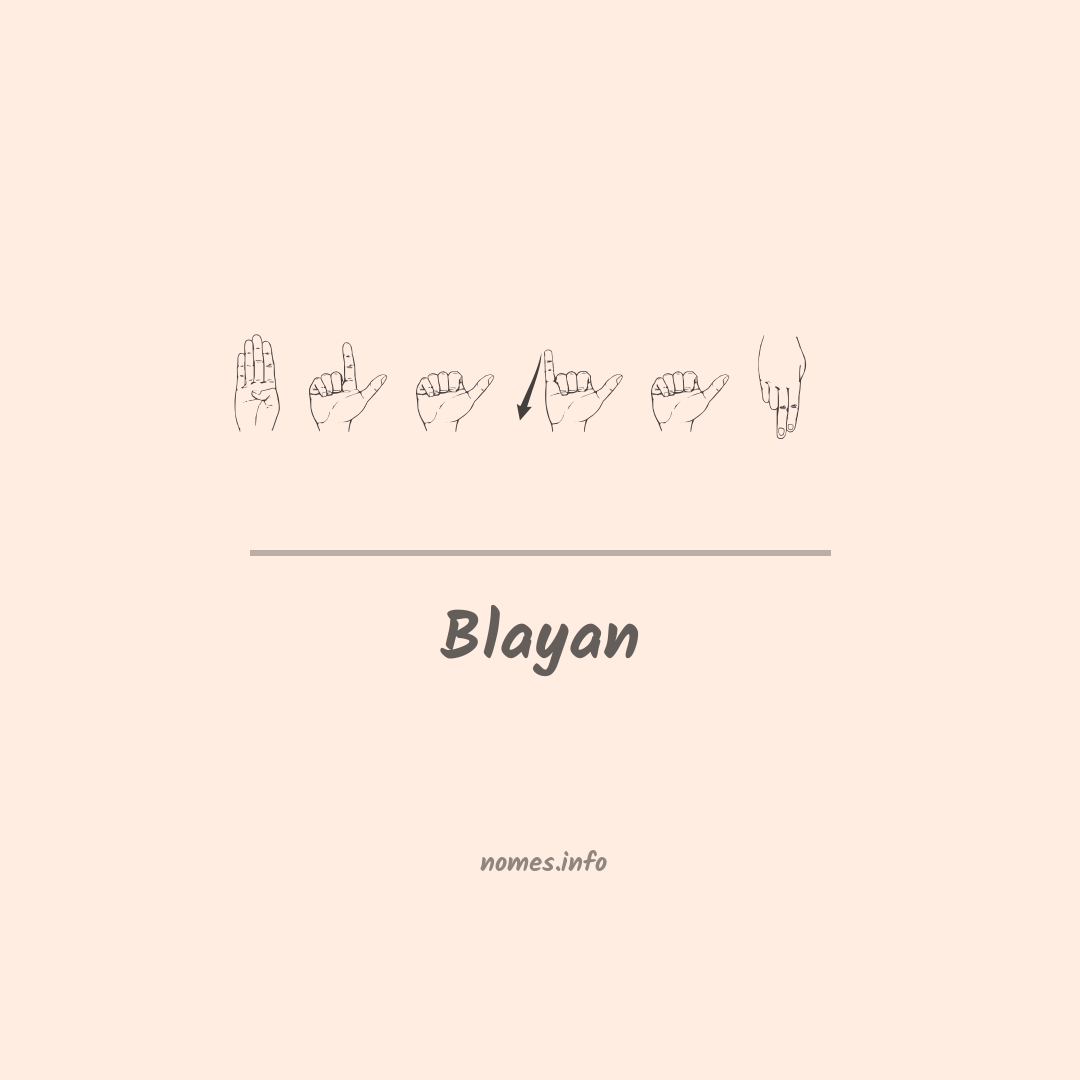Blayan em Libras