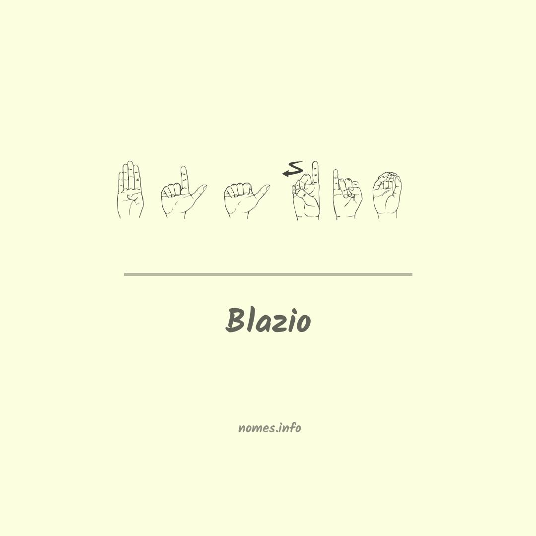 Blazio em Libras