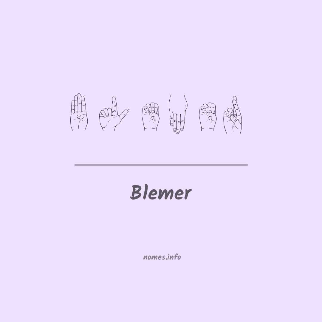 Blemer em Libras