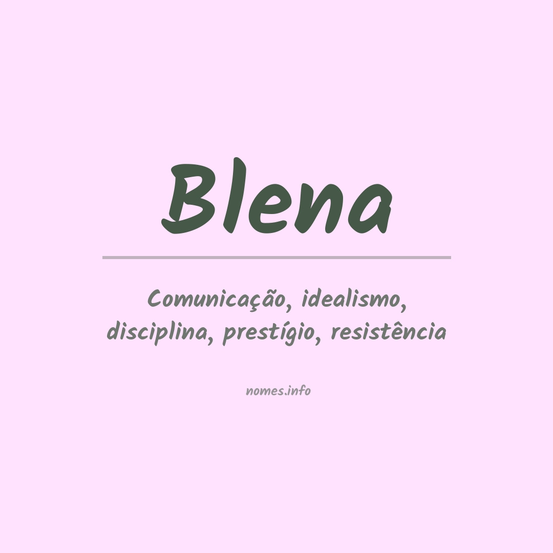Significado do nome Blena