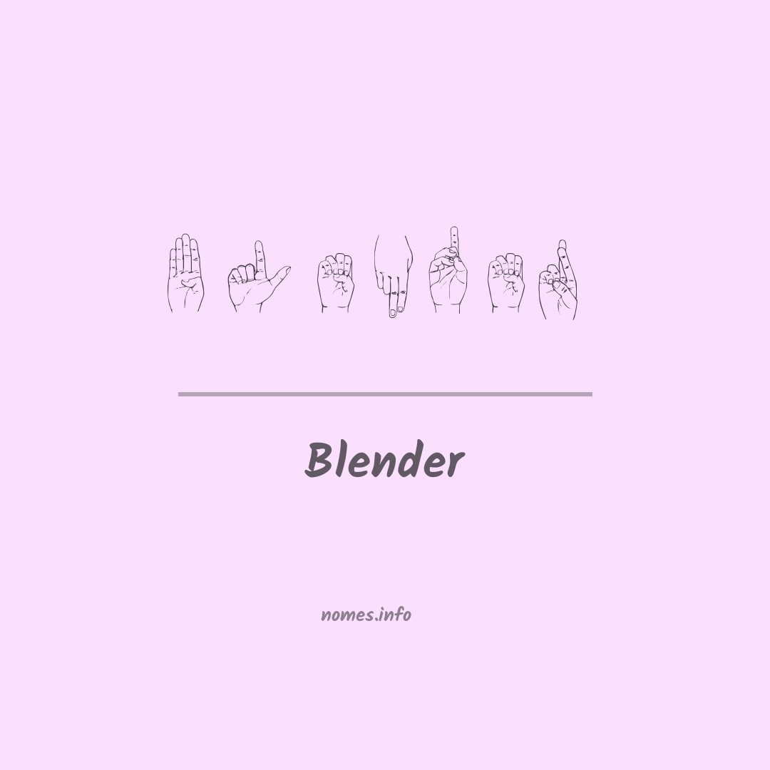 Blender em Libras