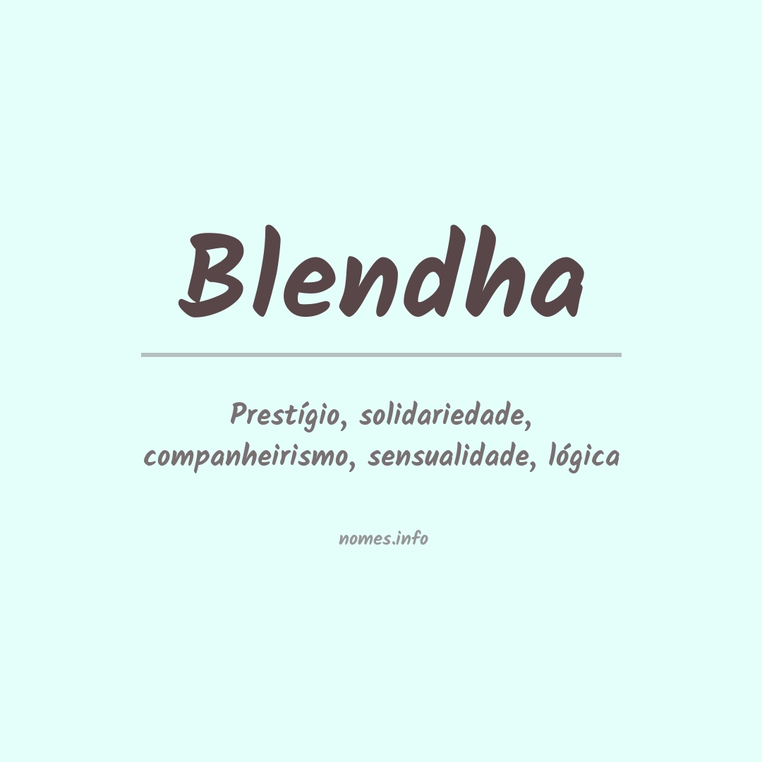 Significado do nome Blendha
