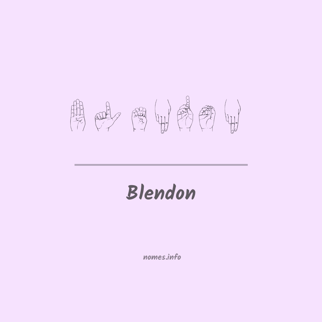 Blendon em Libras