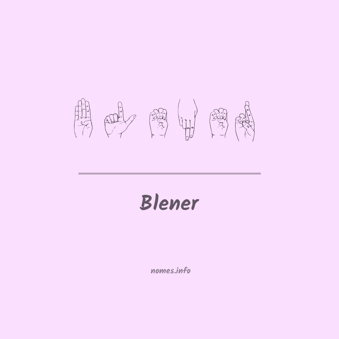 Blener em Libras