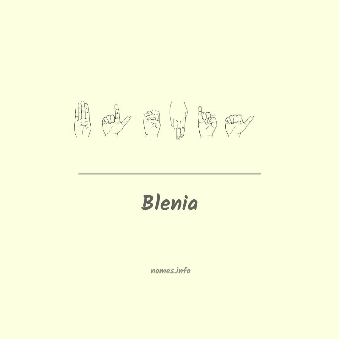 Blenia em Libras