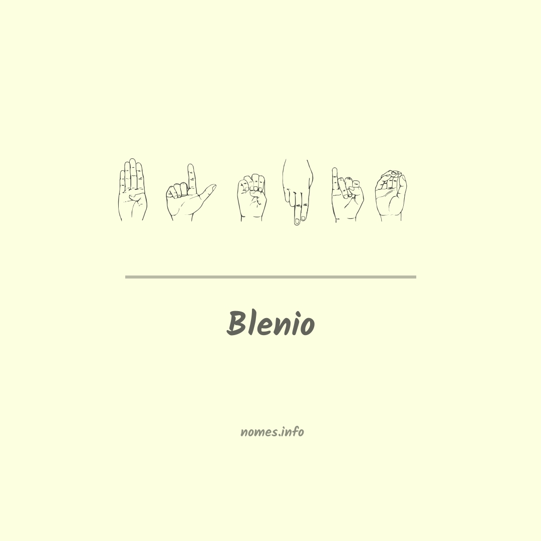 Blenio em Libras
