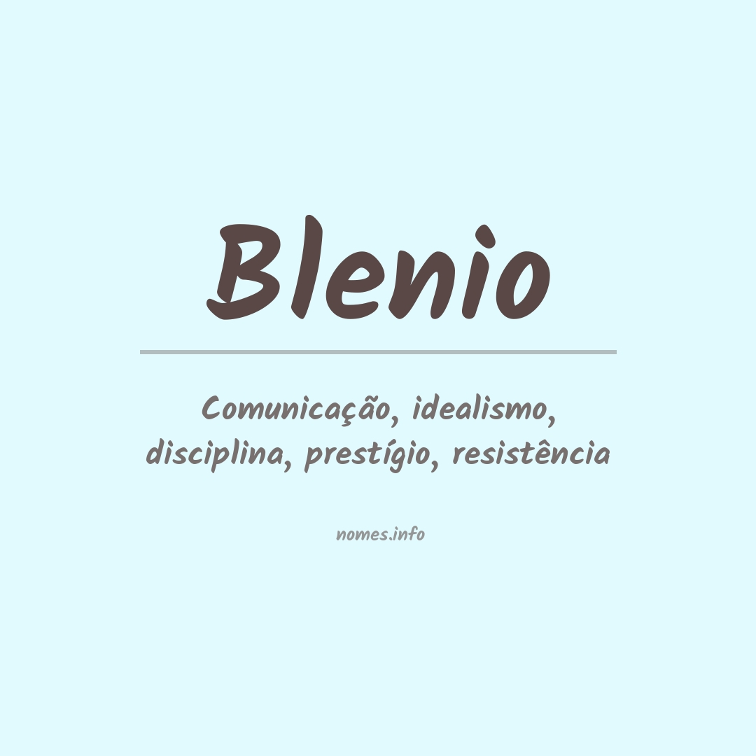 Significado do nome Blenio