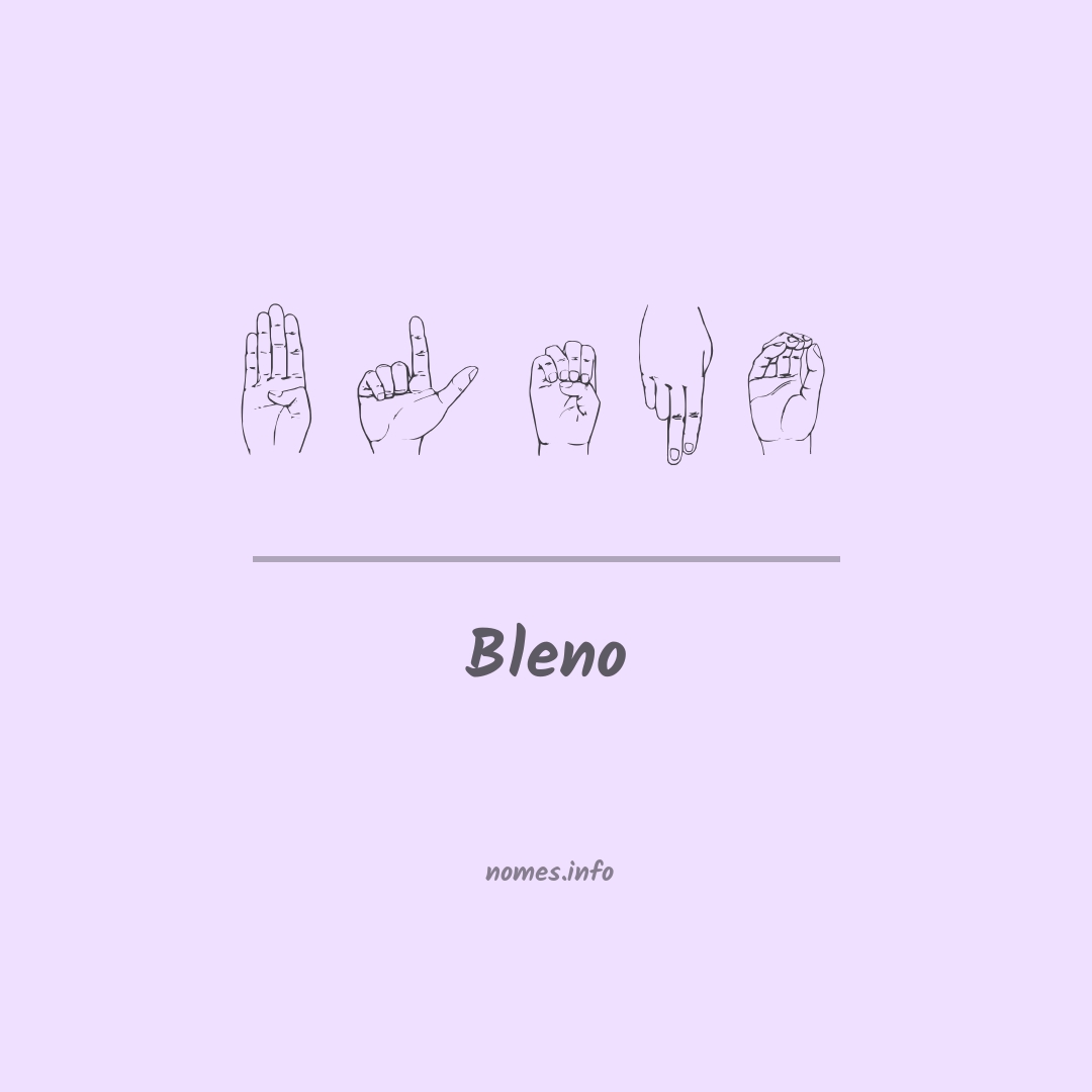 Bleno em Libras