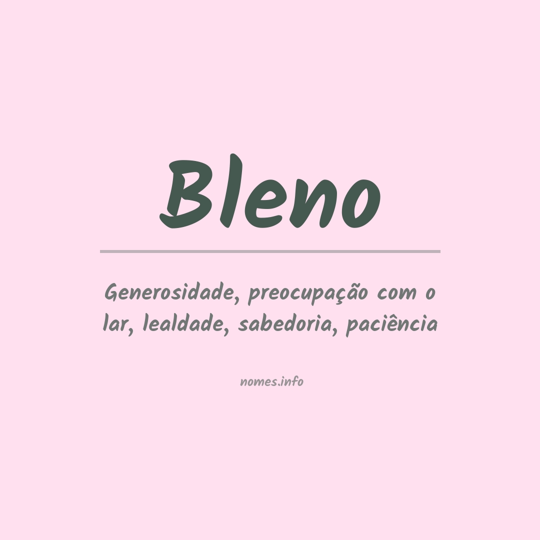 Significado do nome Bleno