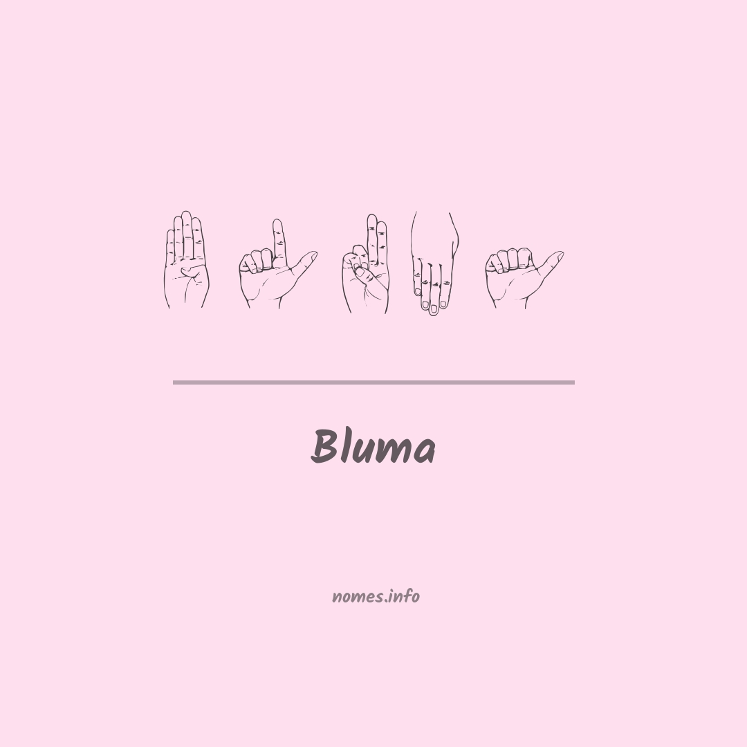 Bluma em Libras