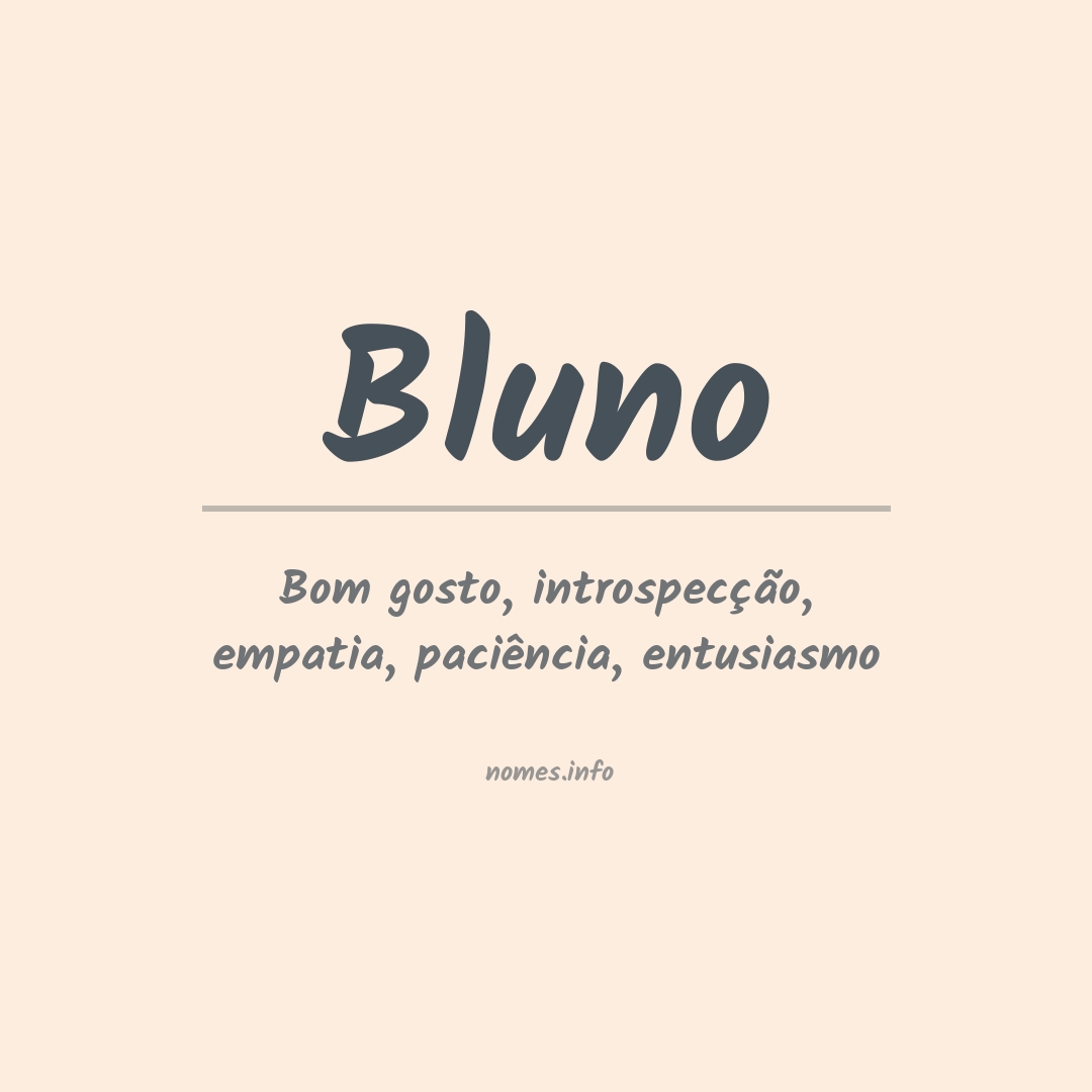 Significado do nome Bluno