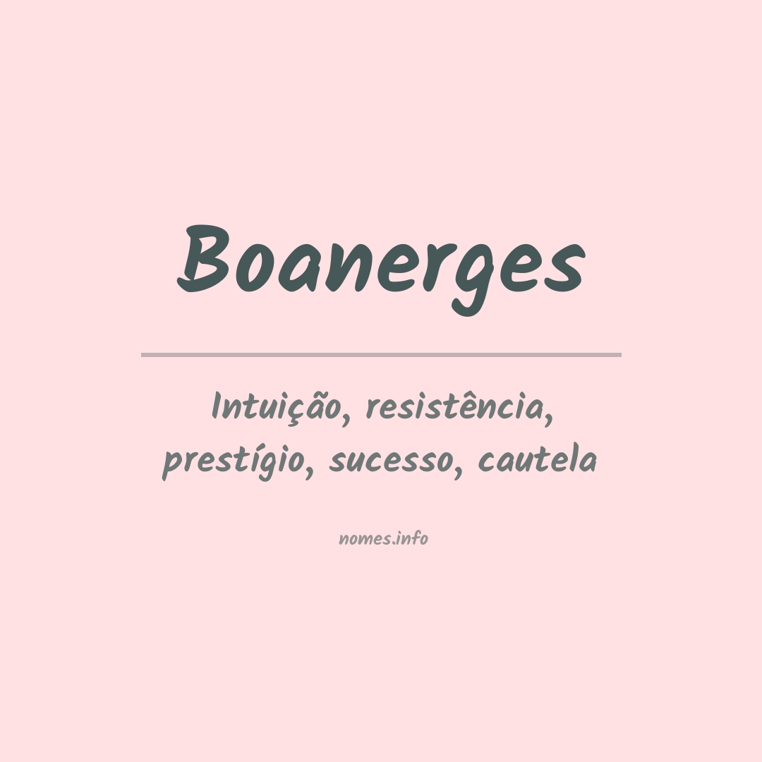 Significado do nome Boanerges