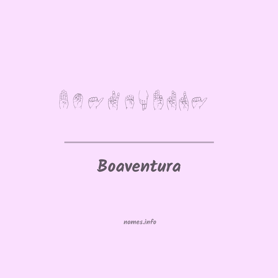 Boaventura em Libras
