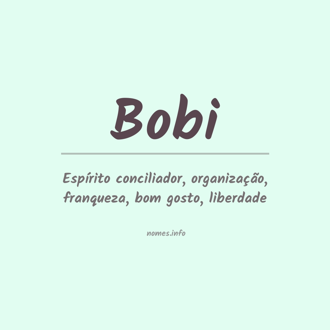Significado do nome Bobi