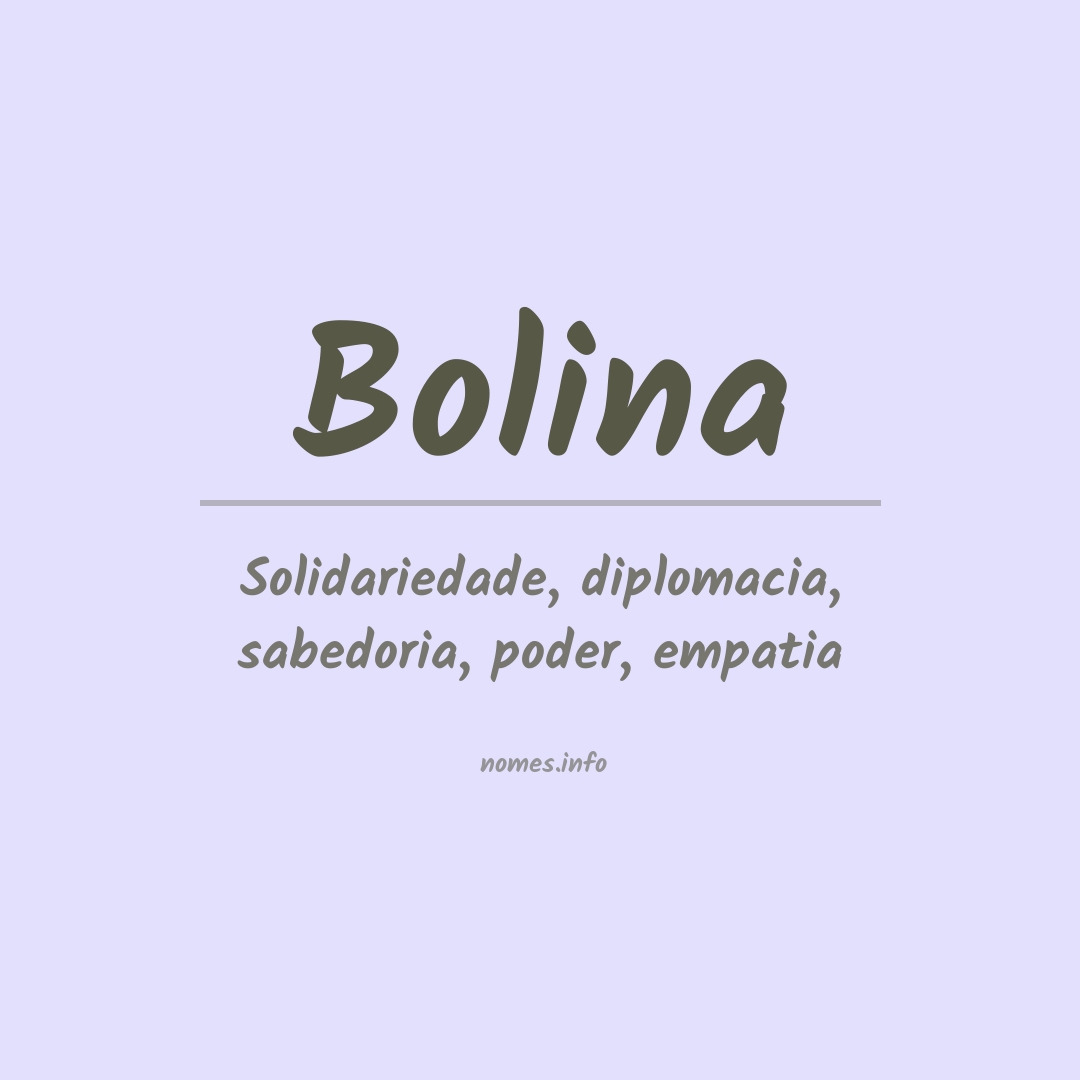 Significado do nome Bolina