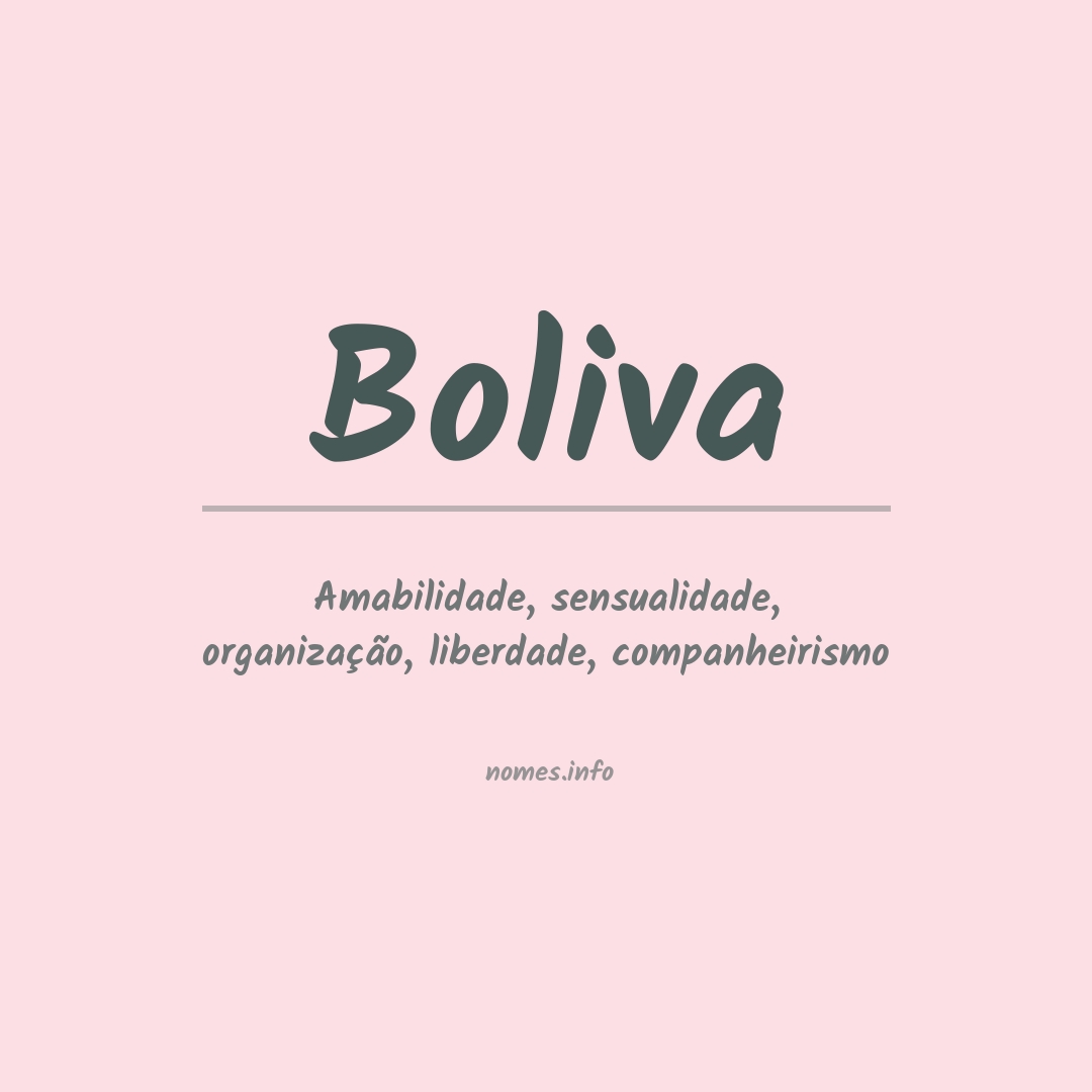 Significado do nome Boliva