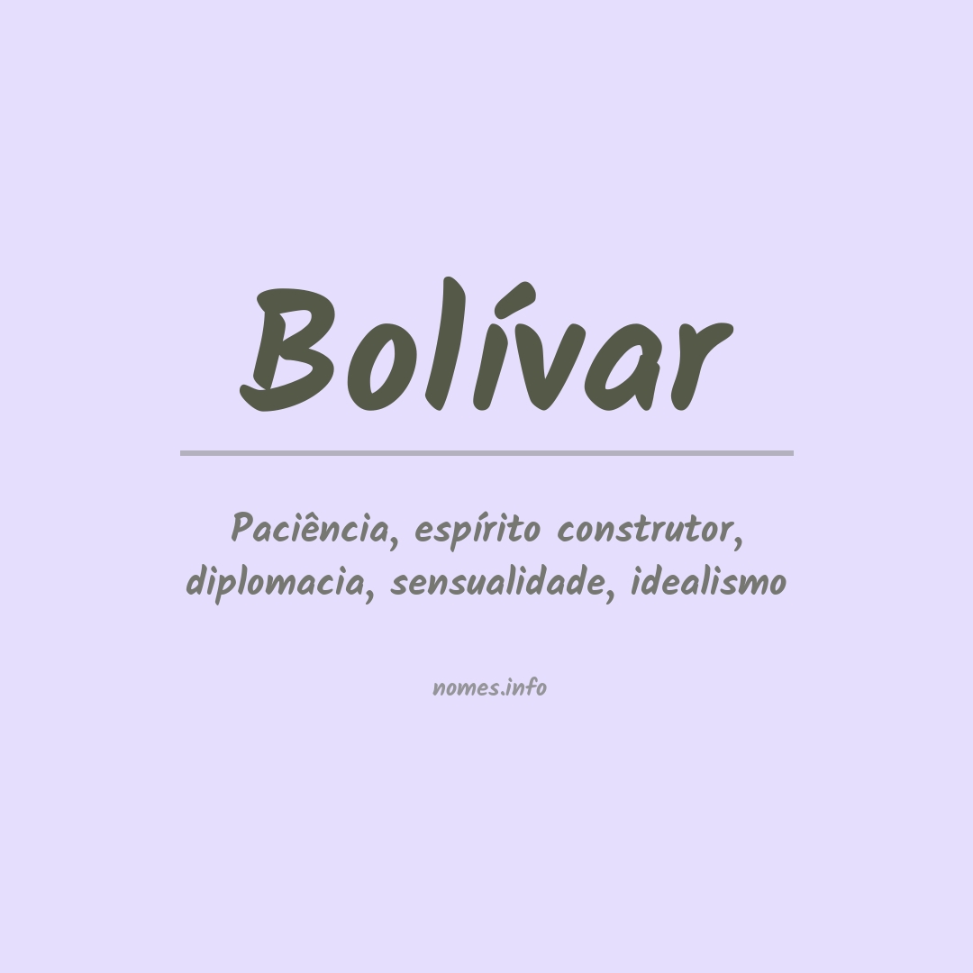 Significado do nome Bolívar