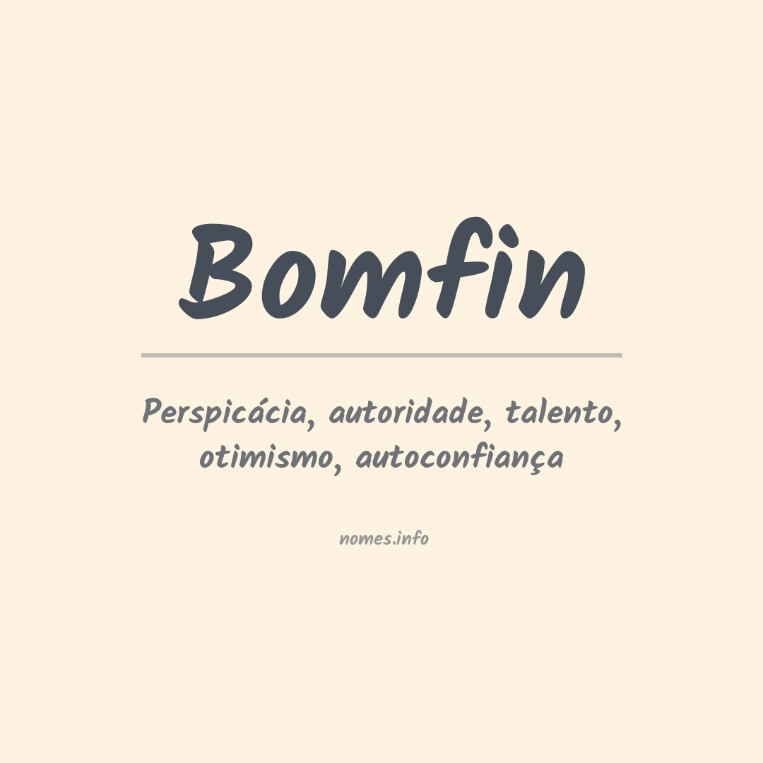 Significado do nome Bomfin