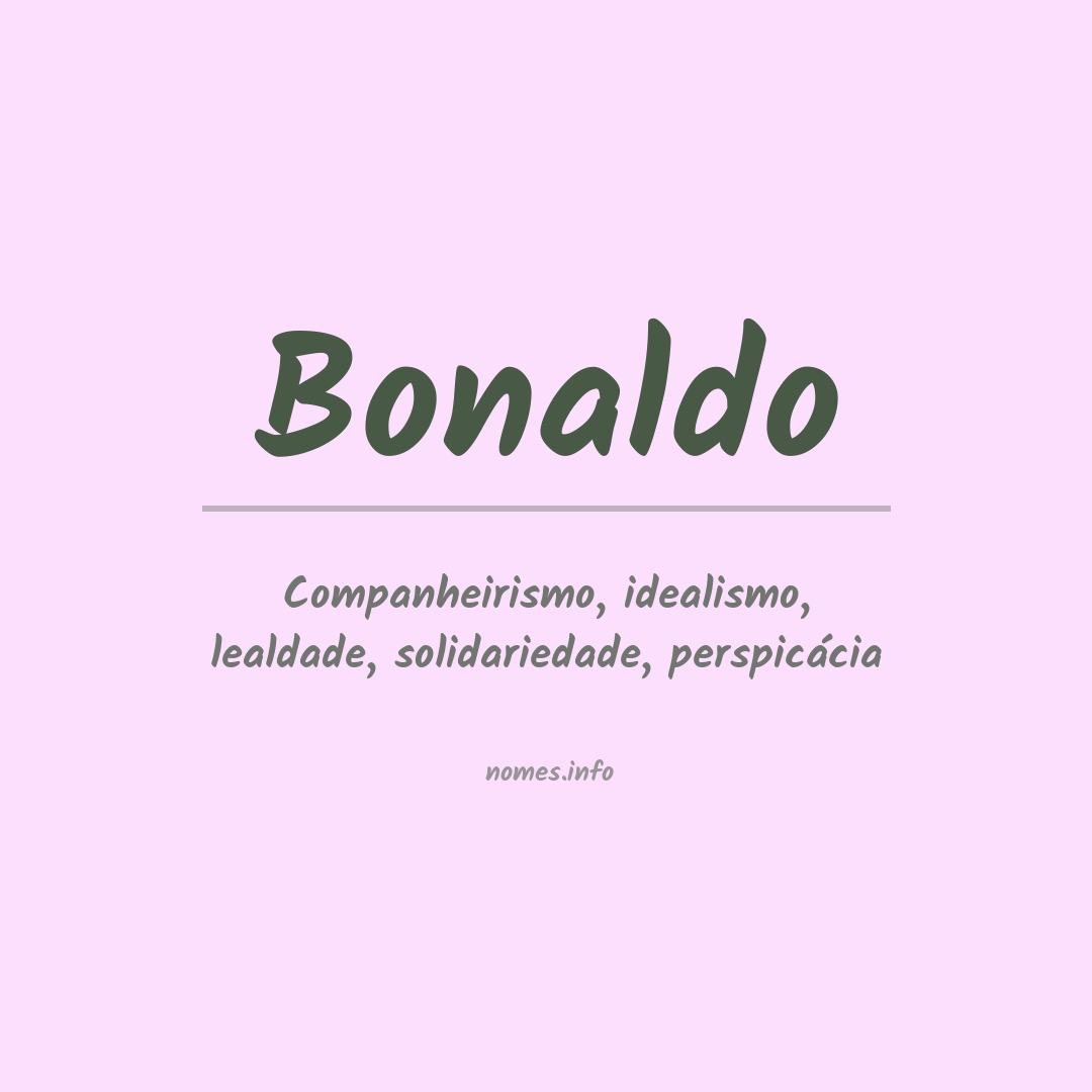 Significado do nome Bonaldo