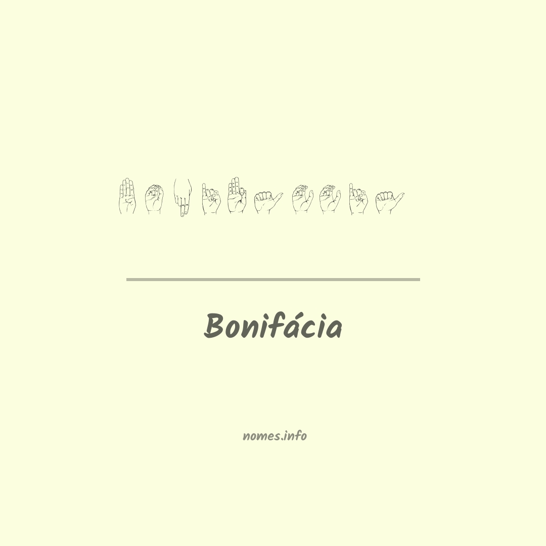 Bonifácia em Libras