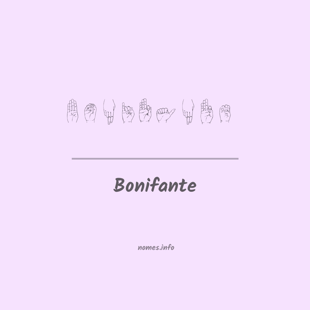 Bonifante em Libras