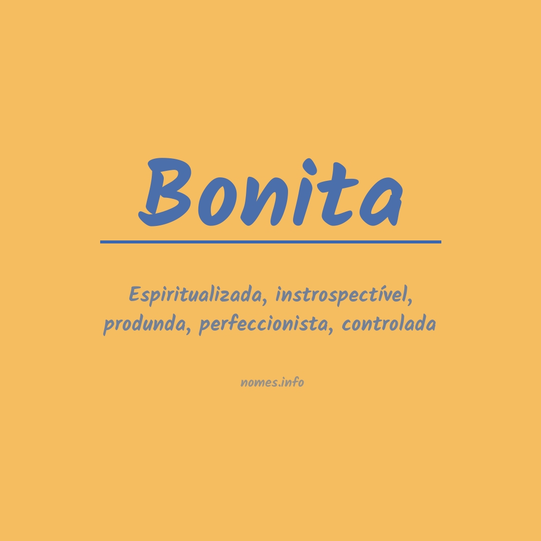 Significado do nome Bonita