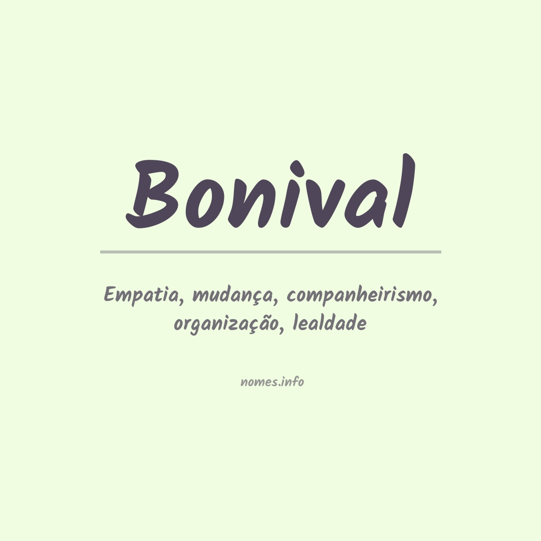 Significado do nome Bonival