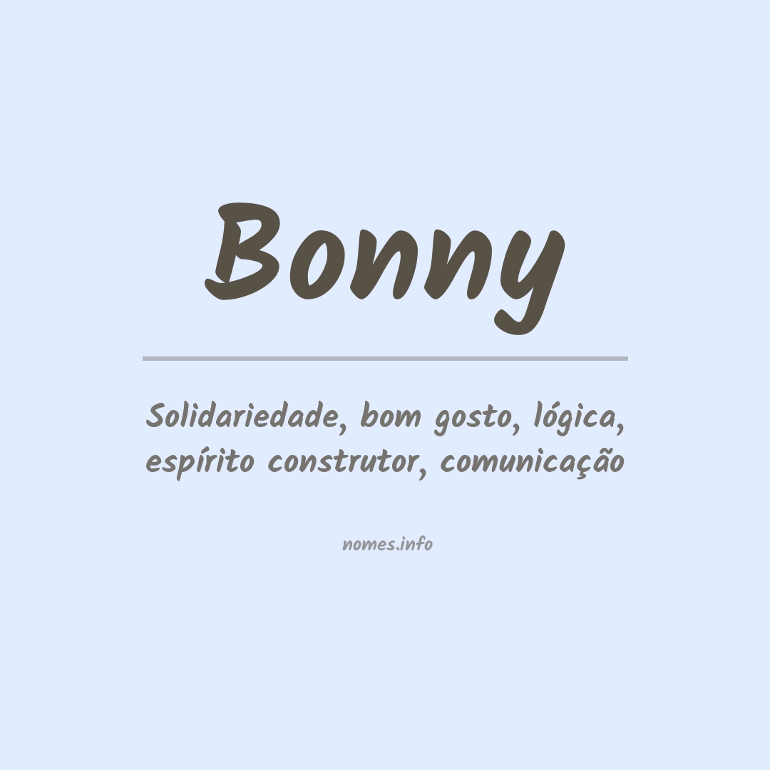 Significado do nome Bonny