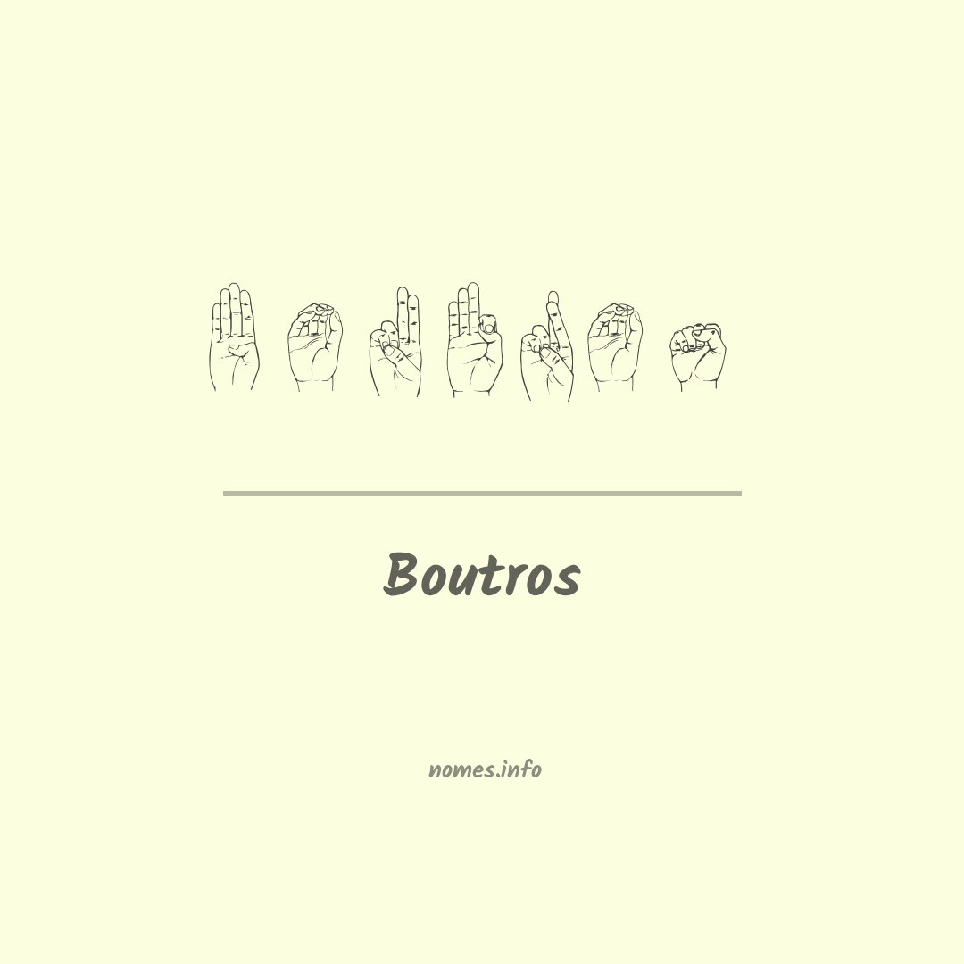 Boutros em Libras
