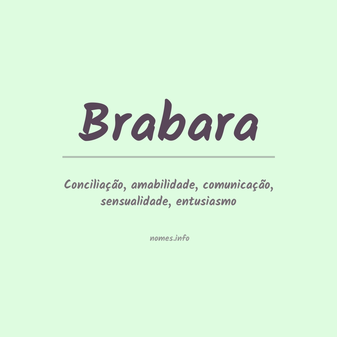 Significado do nome Brabara