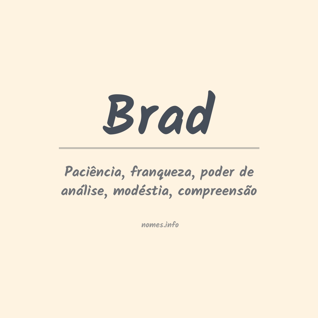 Significado do nome Brad