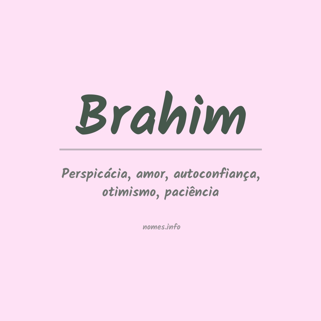 Significado do nome Brahim