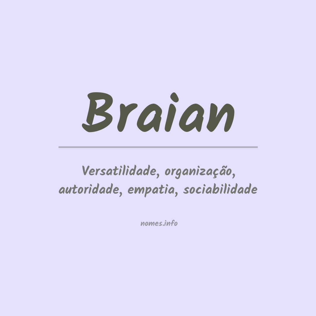 Significado do nome Braian