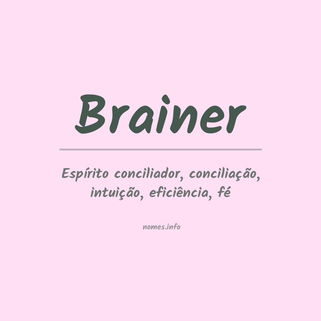 Significado do nome Brainer