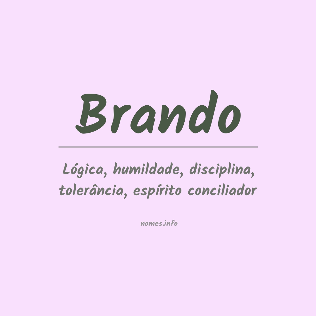 Significado Do Nome Brando