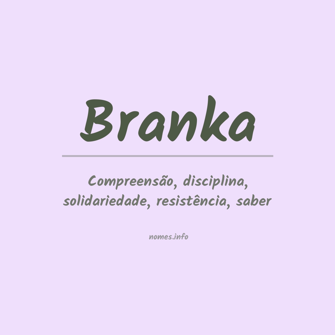 Significado do nome Branka