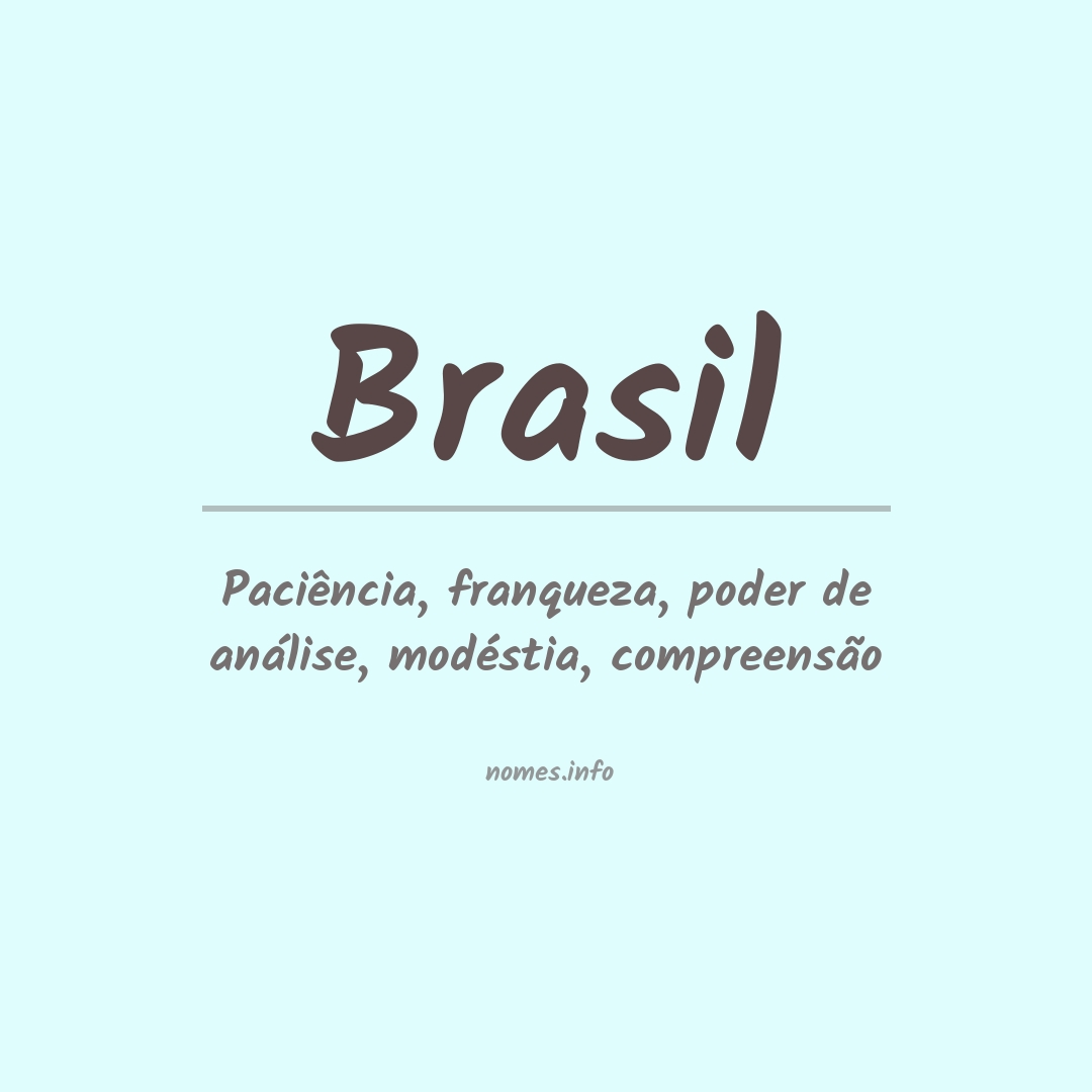 Significado do nome Brasil