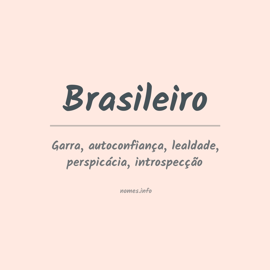 Significado do nome Brasileiro