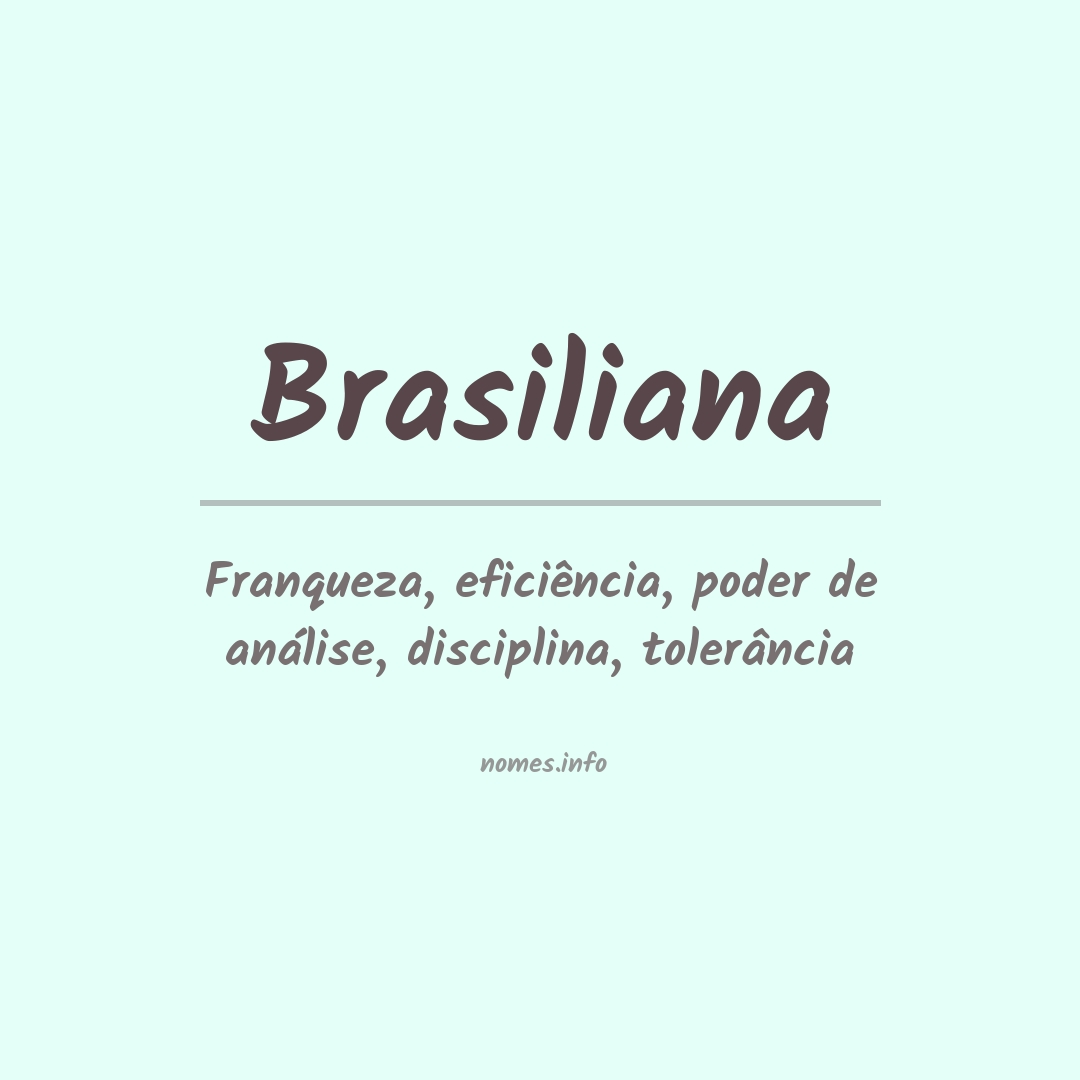 Significado do nome Brasiliana